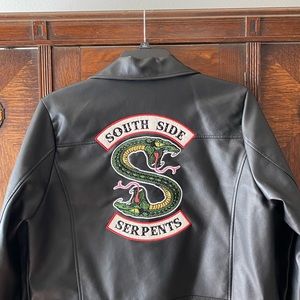 Riverdale South Side Serpents faux leather coat cos play moto jacket